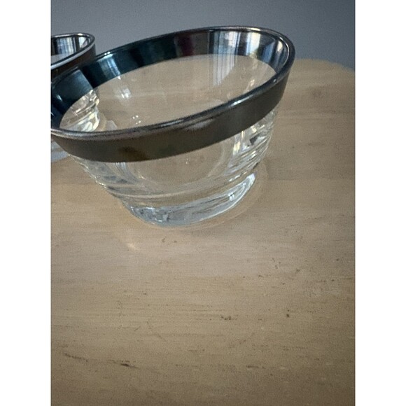 Vintage Libbey 3 Piece Glass Bowl Condiment Set w/ Wood Caddy MCM Mid Century 50 - Picture 5 of 15